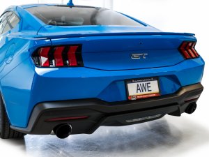 Ford Mustang Performance Exhaust - Rear - AWE Tuning - Cat Back Track Edition - Diamond Black - 2024+ Ford Mustang Performance Exhaust - Rear - AWE Tuning - Cat Back Track Edition - Diamond Black - 2024+